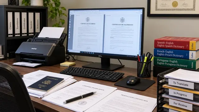 Hapësira e punës për shërbimet e përkthimit të certifikuar